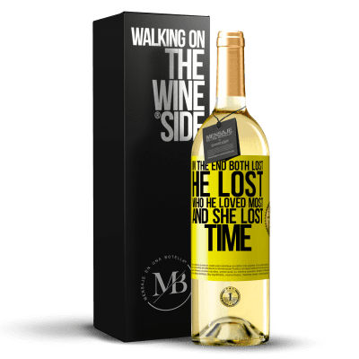 «In the end, both lost. He lost who he loved most, and she lost time» WHITE Edition