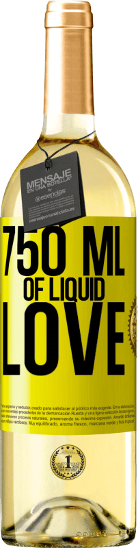29,95 € 免费送货 | 白葡萄酒 WHITE版 750毫升液体之爱 黄色标签. 可自定义的标签 青年酒 收成 2023 Verdejo