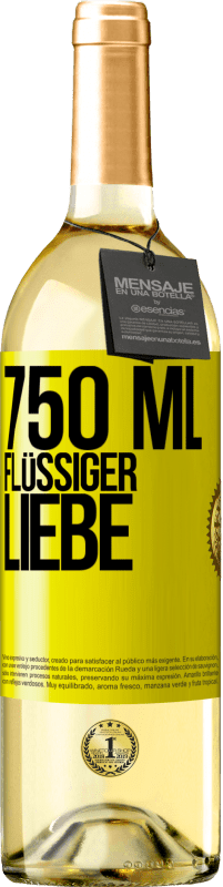 29,95 € Kostenloser Versand | Weißwein WHITE Ausgabe 750 ml flüssiger Liebe Gelbes Etikett. Anpassbares Etikett Junger Wein Ernte 2024 Verdejo