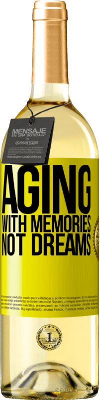 29,95 € Free Shipping | White Wine WHITE Edition Aging with memories, not dreams Yellow Label. Customizable label Young wine Harvest 2024 Verdejo