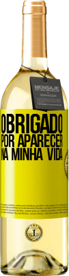 29,95 € Envio grátis | Vinho branco Edição WHITE Obrigado por aparecer na minha vida Etiqueta Amarela. Etiqueta personalizável Vinho jovem Colheita 2023 Verdejo