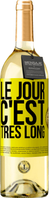 29,95 € Envoi gratuit | Vin blanc Édition WHITE Le jour, c'est très long Étiquette Jaune. Étiquette personnalisable Vin jeune Récolte 2024 Verdejo