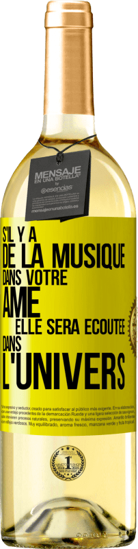 29,95 € Envoi gratuit | Vin blanc Édition WHITE S'il y a de la musique dans votre âme elle sera écoutée dans l'univers Étiquette Jaune. Étiquette personnalisable Vin jeune Récolte 2023 Verdejo