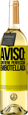 29,95 € Envío gratis | Vino Blanco Edición WHITE Aviso: contiene perfección embotellada Etiqueta Amarilla. Etiqueta personalizable Vino joven Cosecha 2025 Verdejo