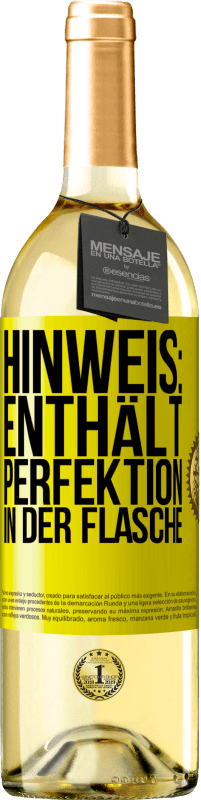29,95 € Kostenloser Versand | Weißwein WHITE Ausgabe Hinweis: Enthält Perfektion in der Flasche Gelbes Etikett. Anpassbares Etikett Junger Wein Ernte 2025 Verdejo