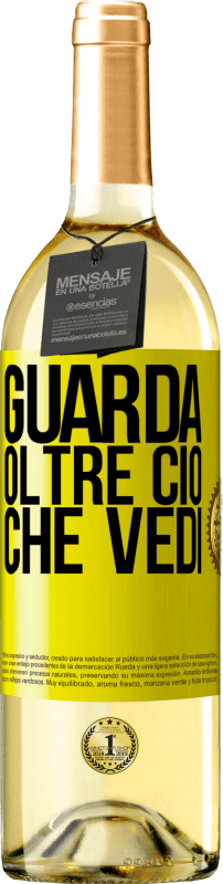 29,95 € Spedizione Gratuita | Vino bianco Edizione WHITE Guarda oltre ciò che vedi Etichetta Gialla. Etichetta personalizzabile Vino giovane Raccogliere 2025 Verdejo