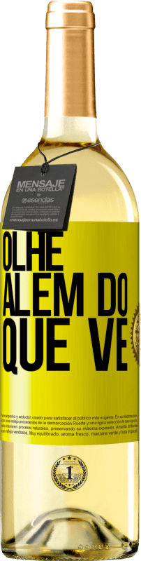 29,95 € Envio grátis | Vinho branco Edição WHITE Olhe além do que vê Etiqueta Amarela. Etiqueta personalizável Vinho jovem Colheita 2024 Verdejo