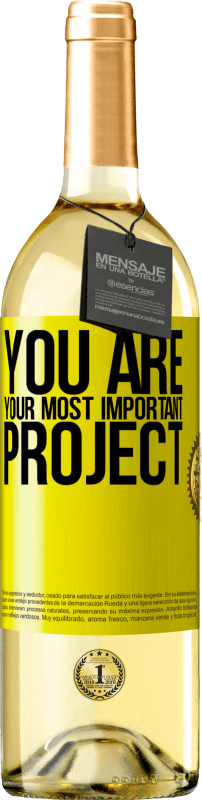 29,95 € Free Shipping | White Wine WHITE Edition You are your most important project Yellow Label. Customizable label Young wine Harvest 2023 Verdejo