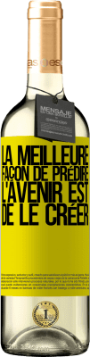 29,95 € Envoi gratuit | Vin blanc Édition WHITE La meilleure façon de prédire l'avenir est de le créer Étiquette Jaune. Étiquette personnalisable Vin jeune Récolte 2023 Verdejo