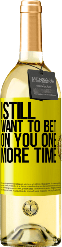 29,95 € 免费送货 | 白葡萄酒 WHITE版 我还是想再赌一次 黄色标签. 可自定义的标签 青年酒 收成 2025 Verdejo