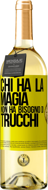 29,95 € Spedizione Gratuita | Vino bianco Edizione WHITE Chi ha la magia non ha bisogno di trucchi Etichetta Gialla. Etichetta personalizzabile Vino giovane Raccogliere 2024 Verdejo