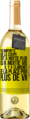 29,95 € Envoi gratuit | Vin blanc Édition WHITE Peu importe que la coupe soit à moitié pleine ou à moitié vide. Il y a clairement de la place pour plus de vin Étiquette Jaune. Étiquette personnalisable Vin jeune Récolte 2024 Verdejo