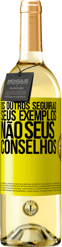 29,95 € Envio grátis | Vinho branco Edição WHITE Os outros seguirão seus exemplos, não seus conselhos Etiqueta Amarela. Etiqueta personalizável Vinho jovem Colheita 2024 Verdejo