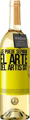 29,95 € Envío gratis | Vino Blanco Edición WHITE ¿Se puede separar el arte del artista? Etiqueta Amarilla. Etiqueta personalizable Vino joven Cosecha 2024 Verdejo