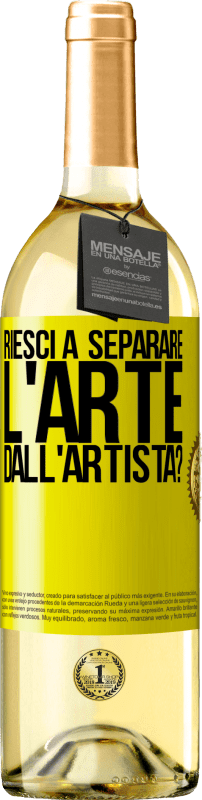 29,95 € Spedizione Gratuita | Vino bianco Edizione WHITE riesci a separare l'arte dall'artista? Etichetta Gialla. Etichetta personalizzabile Vino giovane Raccogliere 2024 Verdejo