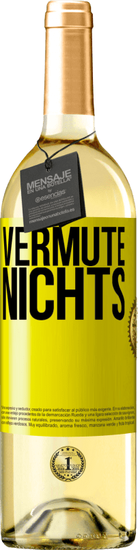 29,95 € Kostenloser Versand | Weißwein WHITE Ausgabe Vermute nichts Gelbes Etikett. Anpassbares Etikett Junger Wein Ernte 2025 Verdejo