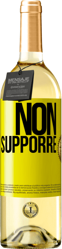 29,95 € Spedizione Gratuita | Vino bianco Edizione WHITE Non supporre Etichetta Gialla. Etichetta personalizzabile Vino giovane Raccogliere 2025 Verdejo