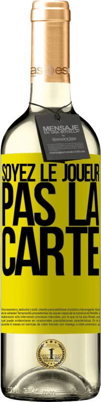 29,95 € Envoi gratuit | Vin blanc Édition WHITE Soyez le joueur, pas la carte Étiquette Jaune. Étiquette personnalisable Vin jeune Récolte 2024 Verdejo