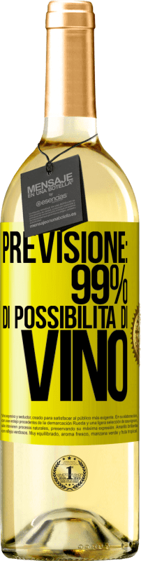 29,95 € Spedizione Gratuita | Vino bianco Edizione WHITE Previsione: 99% di possibilità di vino Etichetta Gialla. Etichetta personalizzabile Vino giovane Raccogliere 2024 Verdejo