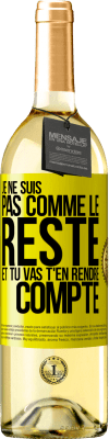 29,95 € Envoi gratuit | Vin blanc Édition WHITE Je ne suis pas comme le reste et tu vas t'en rendre compte Étiquette Jaune. Étiquette personnalisable Vin jeune Récolte 2025 Verdejo