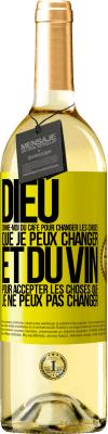 29,95 € Envoi gratuit | Vin blanc Édition WHITE Dieu, donne-moi du café pour changer les choses que je peux changer et du vin pour accepter les choses que je ne peux pas change Étiquette Jaune. Étiquette personnalisable Vin jeune Récolte 2023 Verdejo