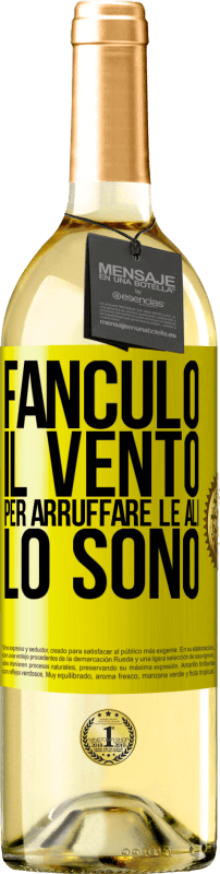 29,95 € Spedizione Gratuita | Vino bianco Edizione WHITE Fanculo il vento, per arruffare le ali, lo sono Etichetta Gialla. Etichetta personalizzabile Vino giovane Raccogliere 2024 Verdejo