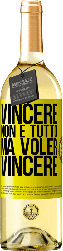 29,95 € Spedizione Gratuita | Vino bianco Edizione WHITE Vincere non è tutto, ma voler vincere Etichetta Gialla. Etichetta personalizzabile Vino giovane Raccogliere 2024 Verdejo