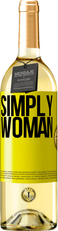 29,95 € Free Shipping | White Wine WHITE Edition Simply woman Yellow Label. Customizable label Young wine Harvest 2023 Verdejo