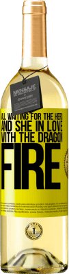 29,95 € Free Shipping | White Wine WHITE Edition All waiting for the hero and she in love with the dragon fire Yellow Label. Customizable label Young wine Harvest 2025 Verdejo