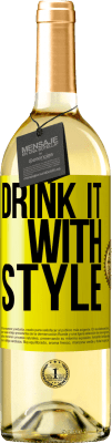 29,95 € Free Shipping | White Wine WHITE Edition Drink it with style Yellow Label. Customizable label Young wine Harvest 2025 Verdejo