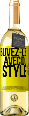 29,95 € Envoi gratuit | Vin blanc Édition WHITE Buvez-le avec du style Étiquette Jaune. Étiquette personnalisable Vin jeune Récolte 2025 Verdejo