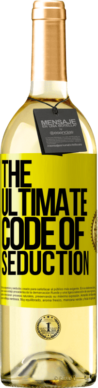 29,95 € Бесплатная доставка | Белое вино Издание WHITE The ultimate code of seduction Желтая этикетка. Настраиваемая этикетка Молодое вино Урожай 2023 Verdejo