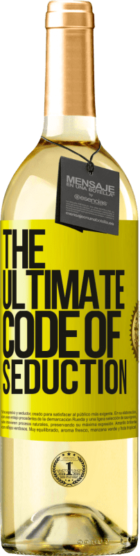 29,95 € Kostenloser Versand | Weißwein WHITE Ausgabe The ultimate code of seduction Gelbes Etikett. Anpassbares Etikett Junger Wein Ernte 2023 Verdejo
