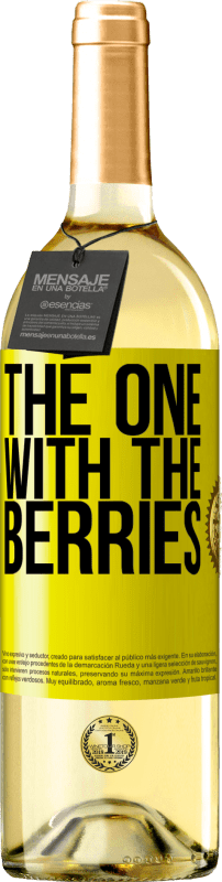 29,95 € 送料無料 | 白ワイン WHITEエディション The one with the berries 黄色のラベル. カスタマイズ可能なラベル 若いワイン 収穫 2024 Verdejo