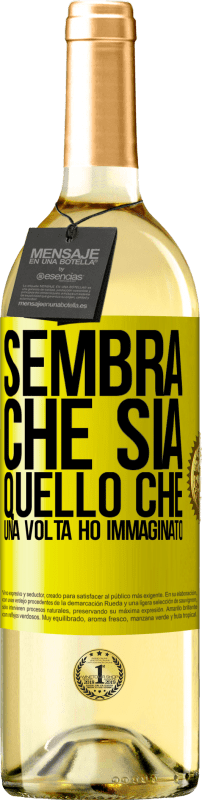 29,95 € Spedizione Gratuita | Vino bianco Edizione WHITE Sembra che sia quello che una volta ho immaginato Etichetta Gialla. Etichetta personalizzabile Vino giovane Raccogliere 2024 Verdejo