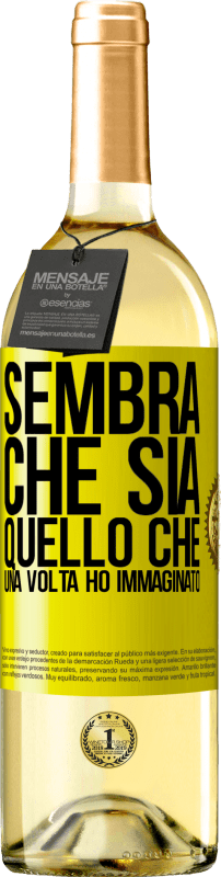 29,95 € Spedizione Gratuita | Vino bianco Edizione WHITE Sembra che sia quello che una volta ho immaginato Etichetta Gialla. Etichetta personalizzabile Vino giovane Raccogliere 2025 Verdejo