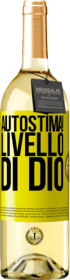 29,95 € Spedizione Gratuita | Vino bianco Edizione WHITE Autostima! Livello di Dio Etichetta Gialla. Etichetta personalizzabile Vino giovane Raccogliere 2024 Verdejo