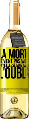 29,95 € Envoi gratuit | Vin blanc Édition WHITE La mort ne vient pas avec la vieillesse, mais avec l'oubli Étiquette Jaune. Étiquette personnalisable Vin jeune Récolte 2024 Verdejo