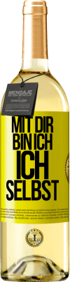 29,95 € Kostenloser Versand | Weißwein WHITE Ausgabe Mit dir bin ich ich selbst Gelbes Etikett. Anpassbares Etikett Junger Wein Ernte 2025 Verdejo