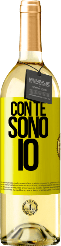 29,95 € Spedizione Gratuita | Vino bianco Edizione WHITE Con te sono io Etichetta Gialla. Etichetta personalizzabile Vino giovane Raccogliere 2023 Verdejo