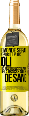 29,95 € Envoi gratuit | Vin blanc Édition WHITE Le monde serait un endroit plus joli si les moustiques suçaient de la graisse au lieu de sang Étiquette Jaune. Étiquette personnalisable Vin jeune Récolte 2024 Verdejo