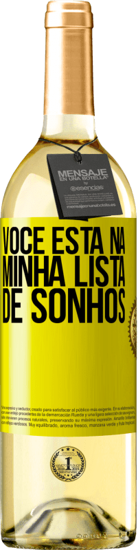 29,95 € Envio grátis | Vinho branco Edição WHITE Você está na minha lista de sonhos Etiqueta Amarela. Etiqueta personalizável Vinho jovem Colheita 2023 Verdejo