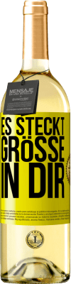 29,95 € Kostenloser Versand | Weißwein WHITE Ausgabe Es steckt Größe in dir Gelbes Etikett. Anpassbares Etikett Junger Wein Ernte 2024 Verdejo