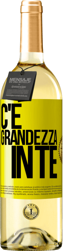 29,95 € Spedizione Gratuita | Vino bianco Edizione WHITE C'è grandezza in te Etichetta Gialla. Etichetta personalizzabile Vino giovane Raccogliere 2023 Verdejo