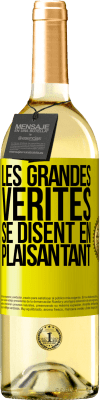 29,95 € Envoi gratuit | Vin blanc Édition WHITE Les grandes vérités se disent en plaisantant Étiquette Jaune. Étiquette personnalisable Vin jeune Récolte 2023 Verdejo