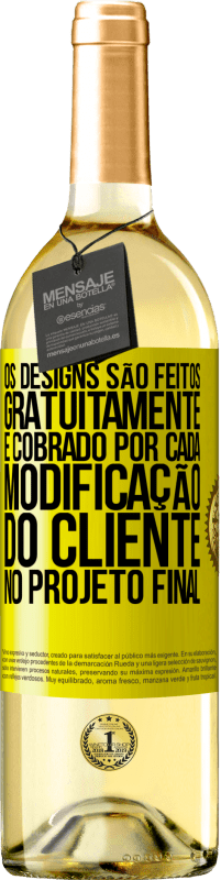 29,95 € Envio grátis | Vinho branco Edição WHITE Os designs são feitos gratuitamente. É cobrado por cada modificação do cliente no projeto final Etiqueta Amarela. Etiqueta personalizável Vinho jovem Colheita 2023 Verdejo