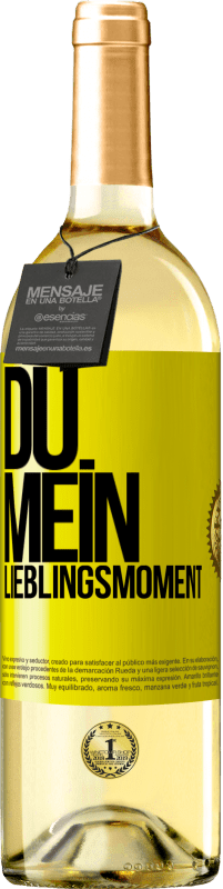 29,95 € Kostenloser Versand | Weißwein WHITE Ausgabe Du. Mein Lieblingsmoment Gelbes Etikett. Anpassbares Etikett Junger Wein Ernte 2023 Verdejo