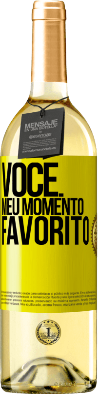 29,95 € Envio grátis | Vinho branco Edição WHITE Você. Meu momento favorito Etiqueta Amarela. Etiqueta personalizável Vinho jovem Colheita 2024 Verdejo