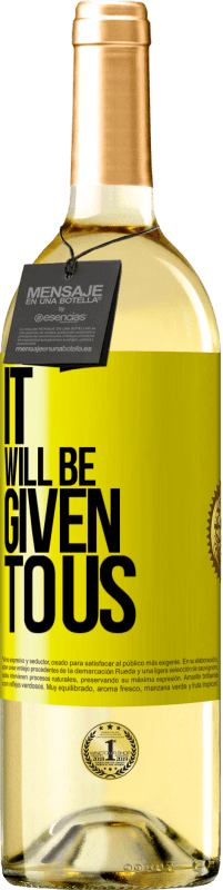 29,95 € 免费送货 | 白葡萄酒 WHITE版 会给我们的 黄色标签. 可自定义的标签 青年酒 收成 2025 Verdejo