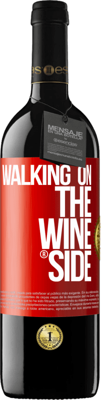 29,95 € Kostenloser Versand | Rotwein RED Ausgabe Crianza 6 Monate Walking on the Wine Side® Rote Markierung. Anpassbares Etikett Lagern in Eichenfässern 6 Monate Ernte 2020 Tempranillo